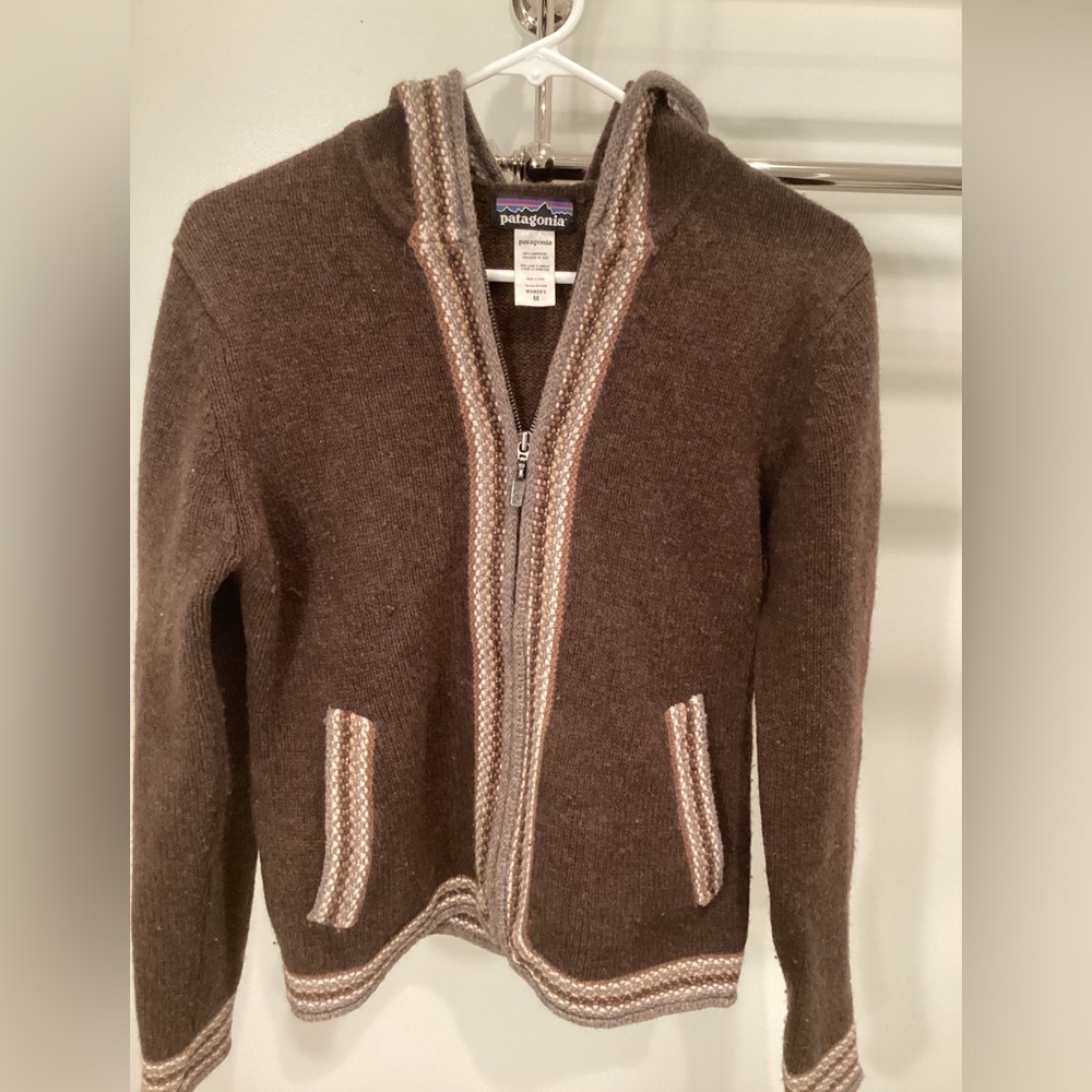 Beautiful Patagonia 100% lambswool hoodie sweater. Great condition.